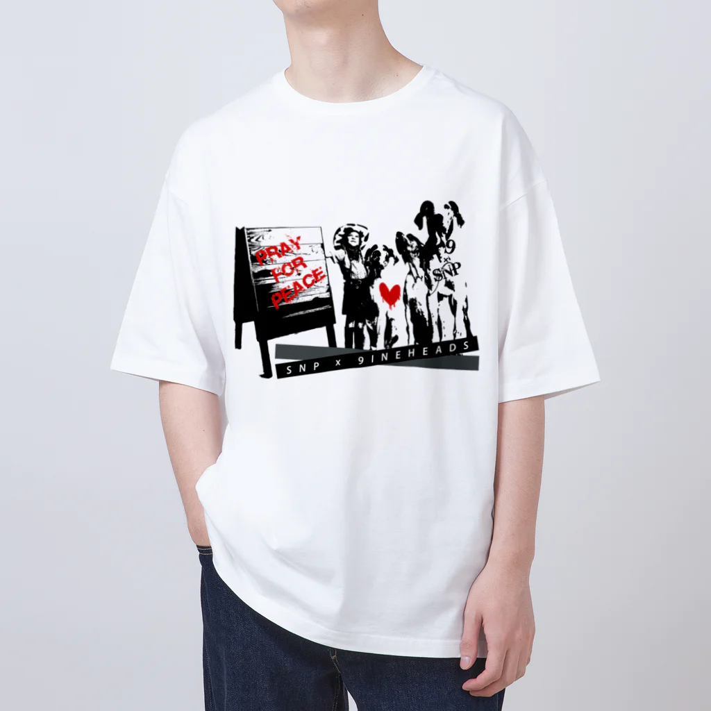 王子のアパレル SnprinceのSnp×9ine PrayForPeace オーバーサイズTシャツ