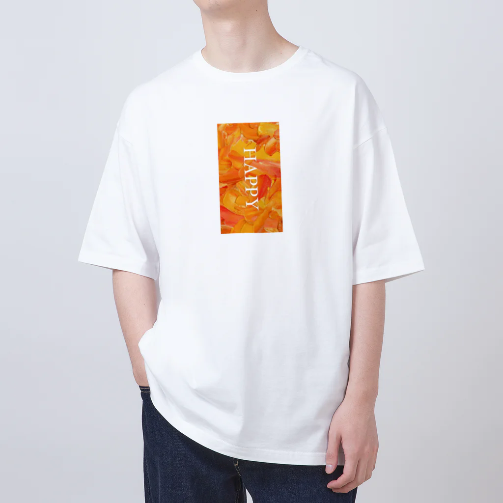 iroasobi_artのtexture_happy Oversized T-Shirt