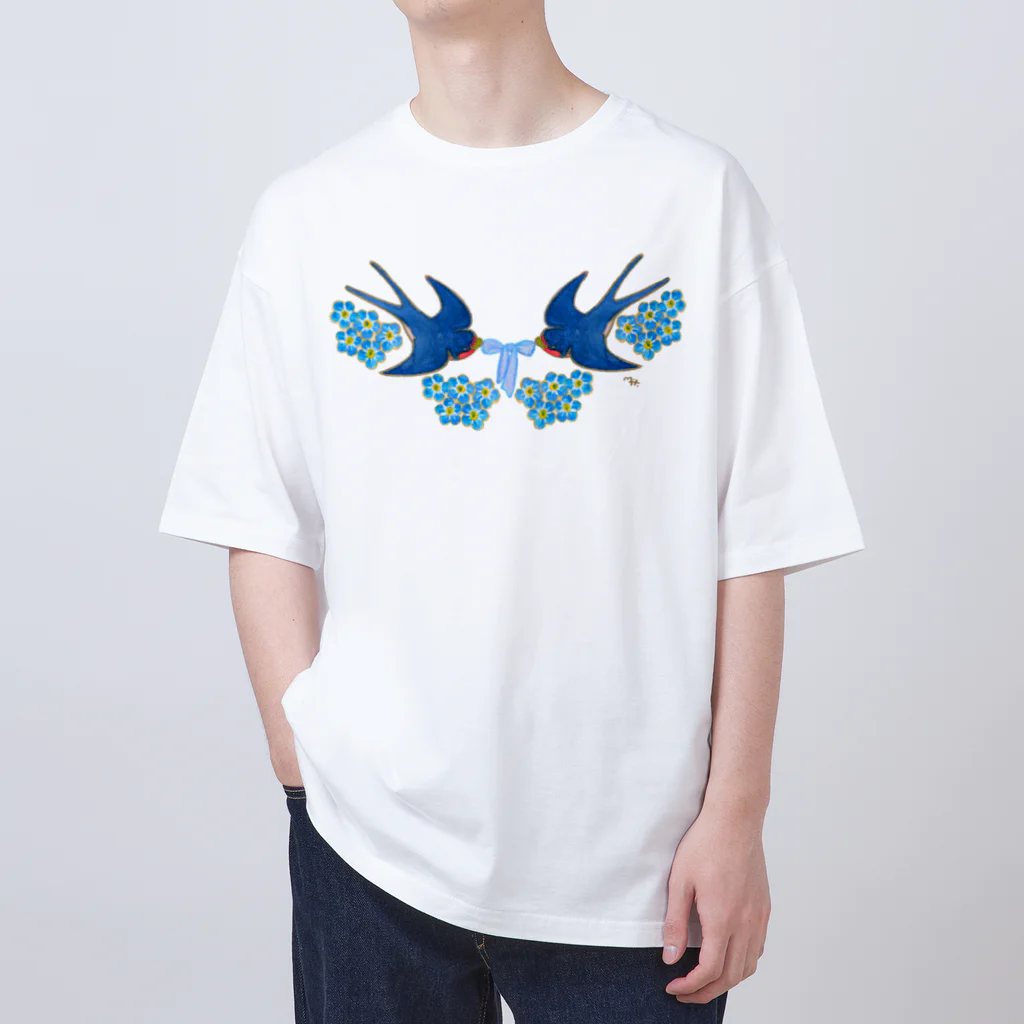 segasworksのForget me (k)not（抱きツバメちゃん） Oversized T-Shirt