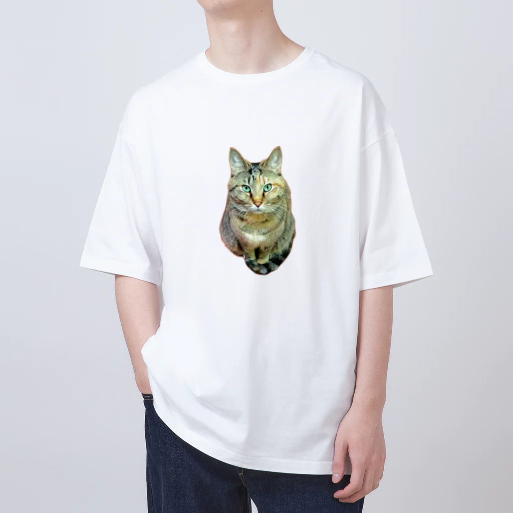 桃くるみSHOPのしっぽマフラーにゃん Oversized T-Shirt