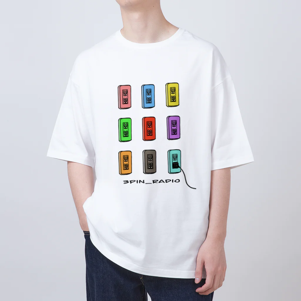 「三つ穴コンセント」オフィシャルショップの三つ穴コンセントTシャツ(ver.FUJI) オーバーサイズTシャツ
