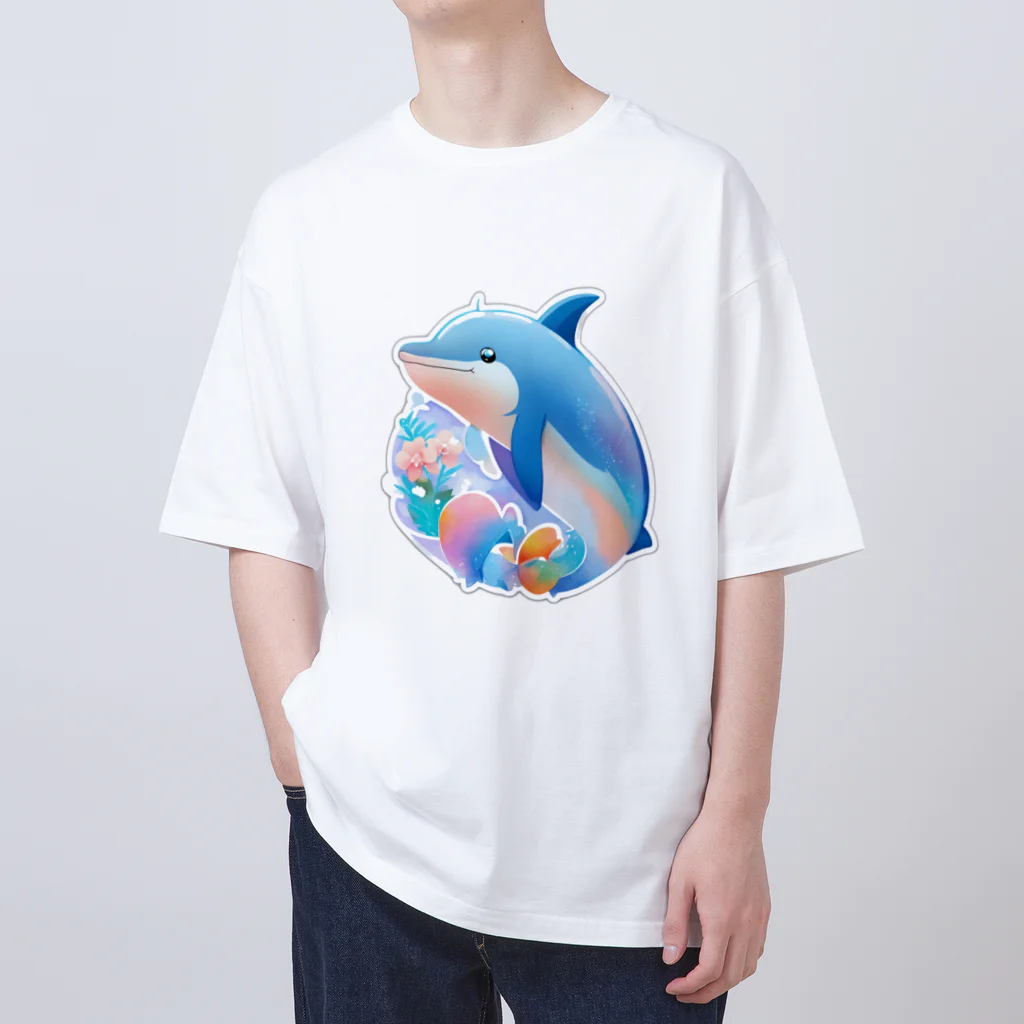 dolphineの可愛いイルカ Oversized T-Shirt