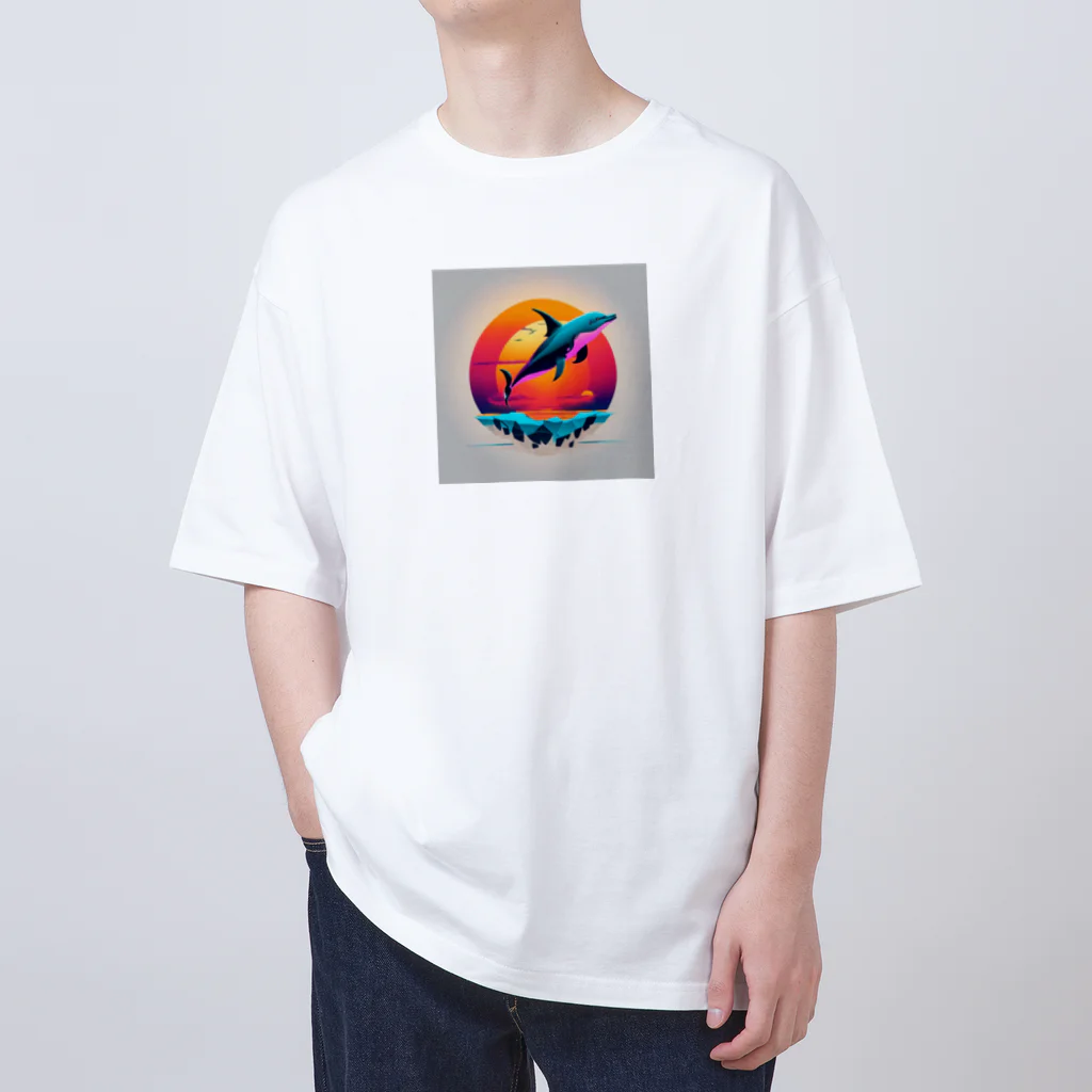 dolphineのイルカと太陽と海の物語 Oversized T-Shirt