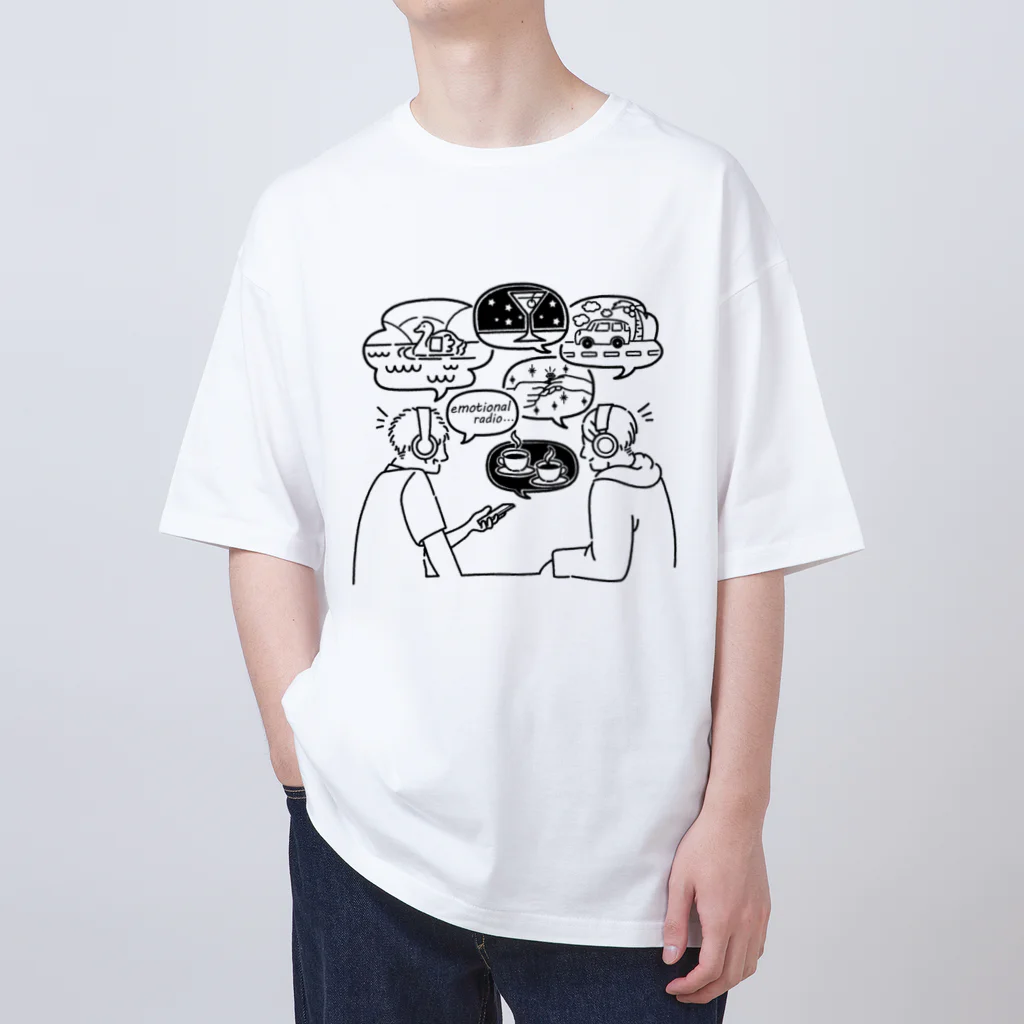 えもらじ。| ポッドキャストのえもらじ。レコーディングVer オーバーサイズTシャツ