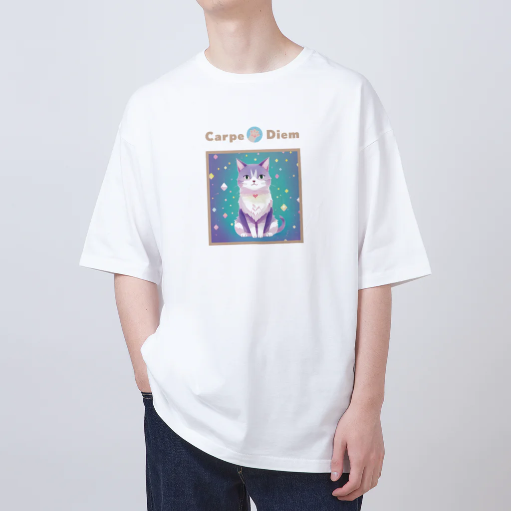 縞ネコ屋のネコTシャツ (021猫) Oversized T-Shirt