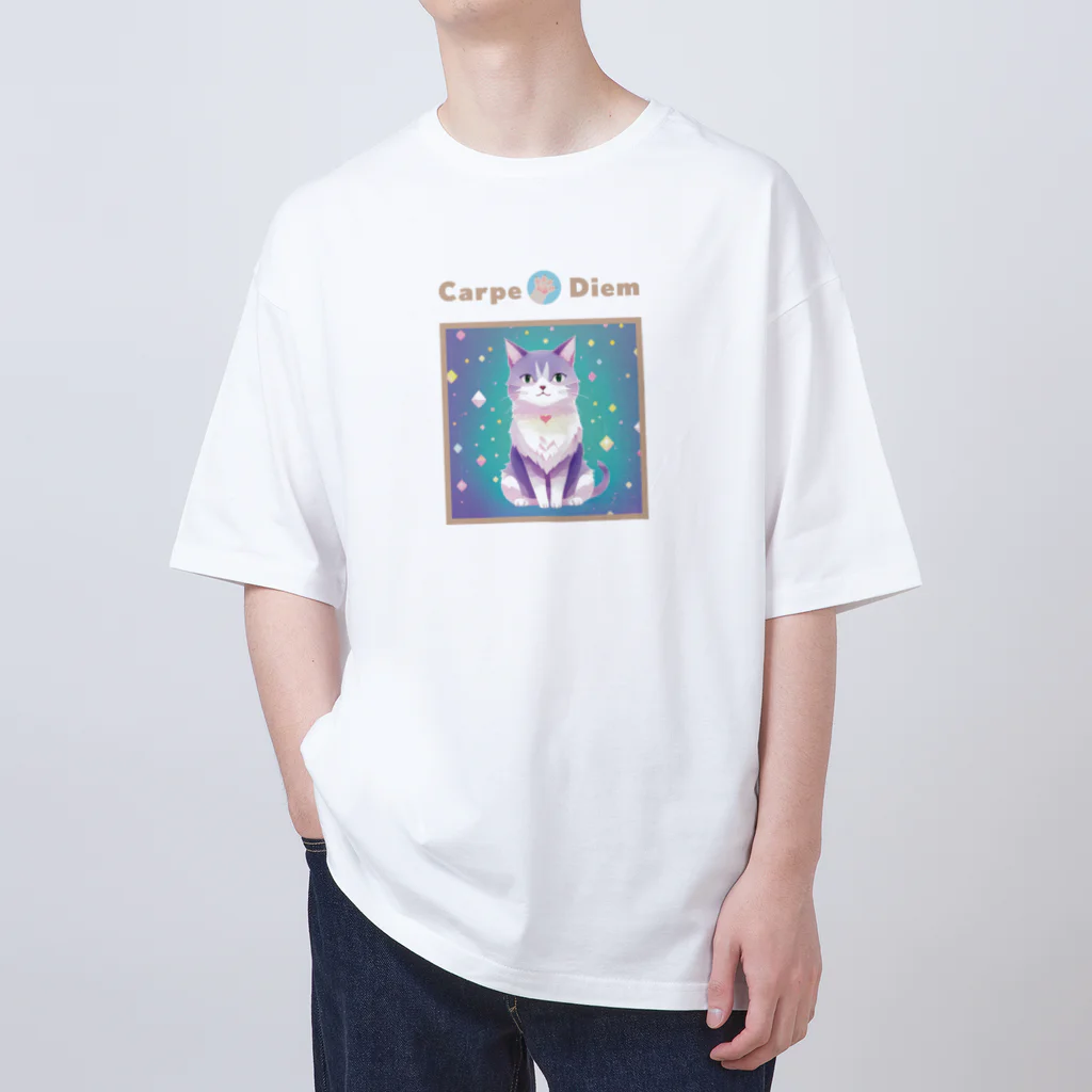 縞ネコ屋のネコTシャツ (021猫) オーバーサイズTシャツ