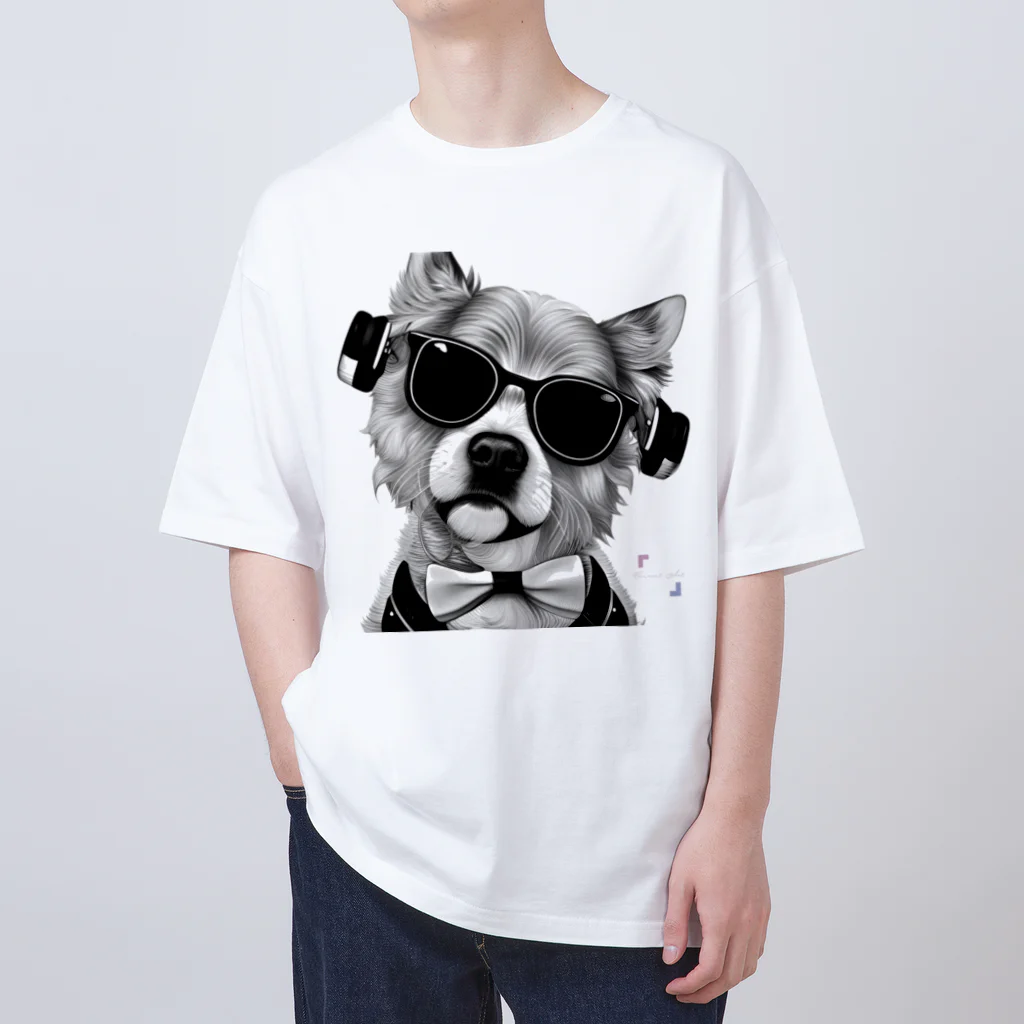 Connect Art SUZURI STOREのConnect Art 003 Dog オーバーサイズTシャツ