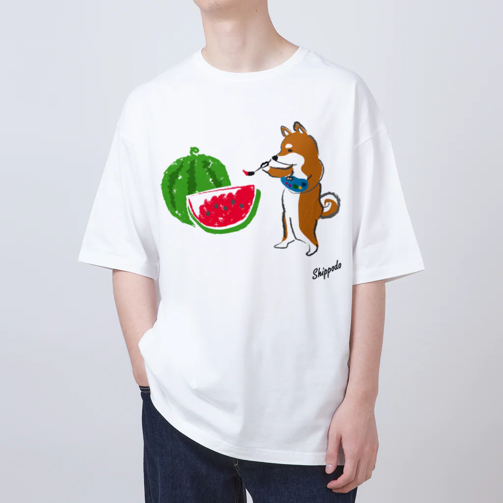 しっぽ堂のSUMMER柴犬 Oversized T-Shirt