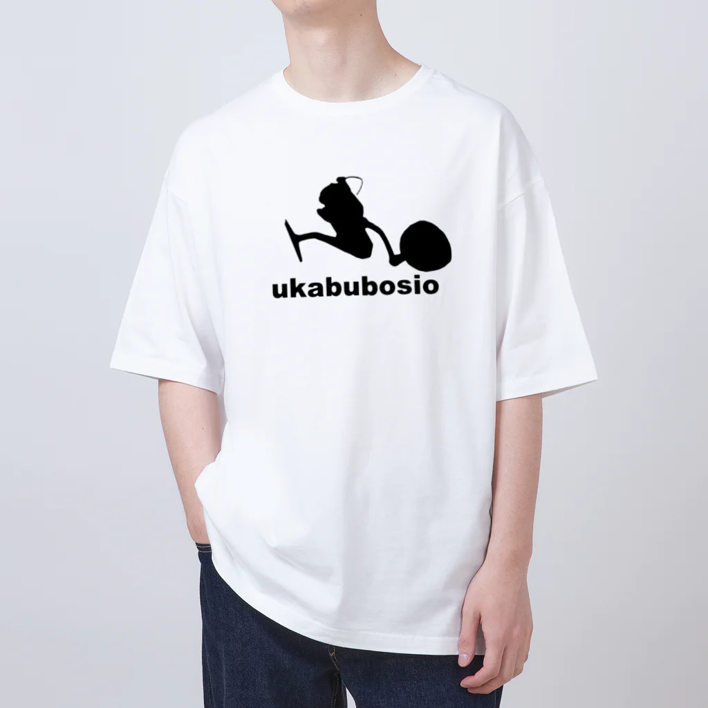 ukabuboshioの浮かぶぼしおリール黒 オーバーサイズTシャツ