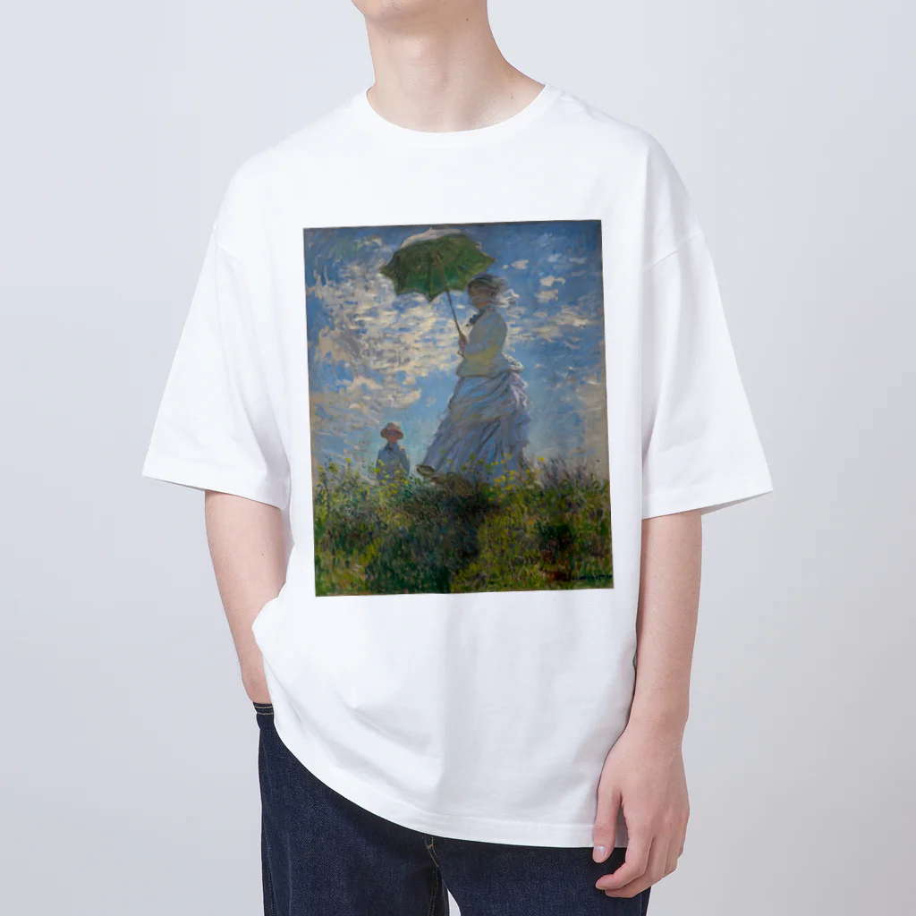 世界美術商店の散歩、日傘をさす女性 / Woman with a Parasol - Madame Monet and Her Son オーバーサイズTシャツ