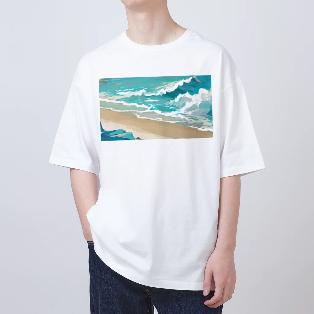 Tenxxx10の蒼い海 オーバーサイズTシャツ
