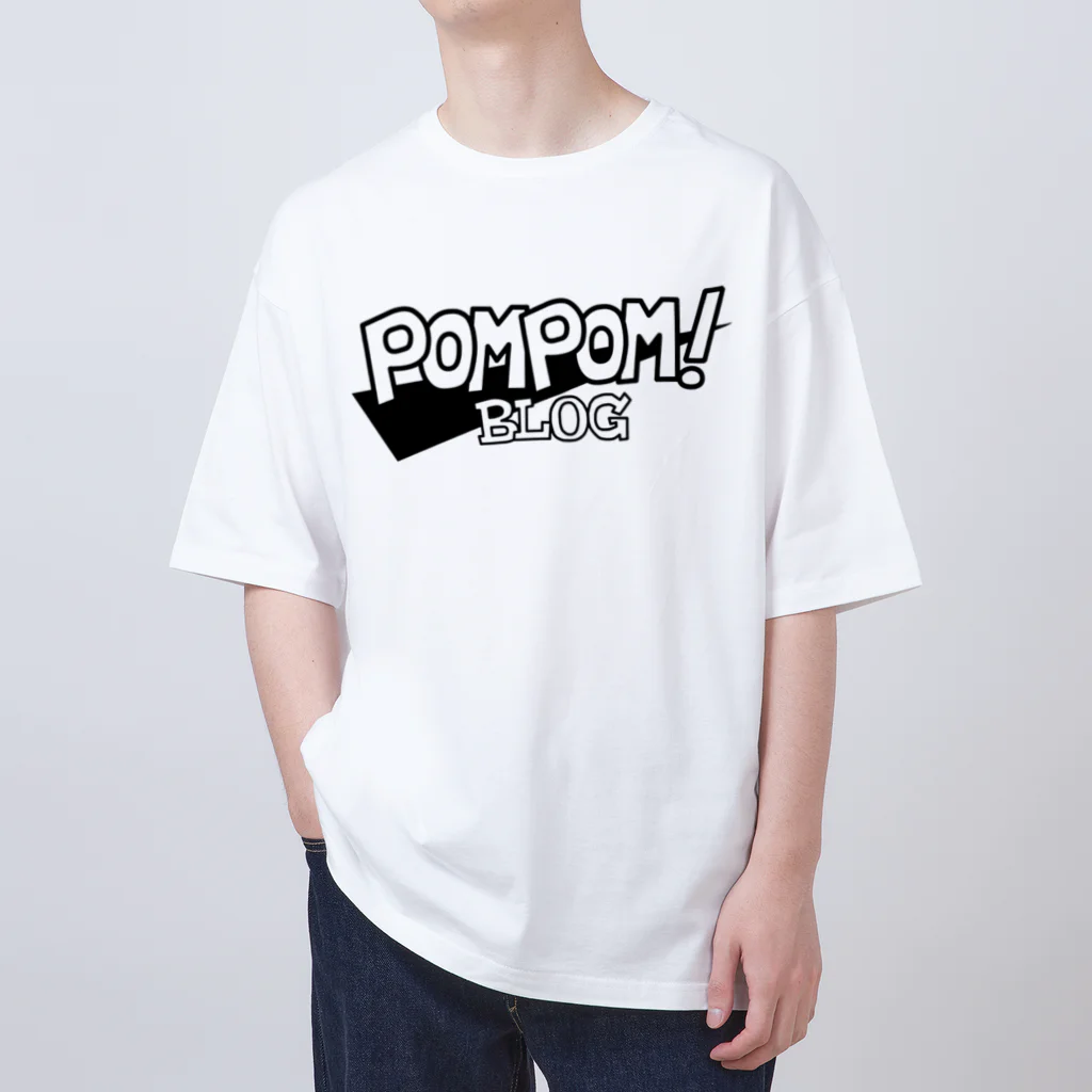 mf@PomPomBlogのPom Pom Blog Logo 2nd（black） オーバーサイズTシャツ