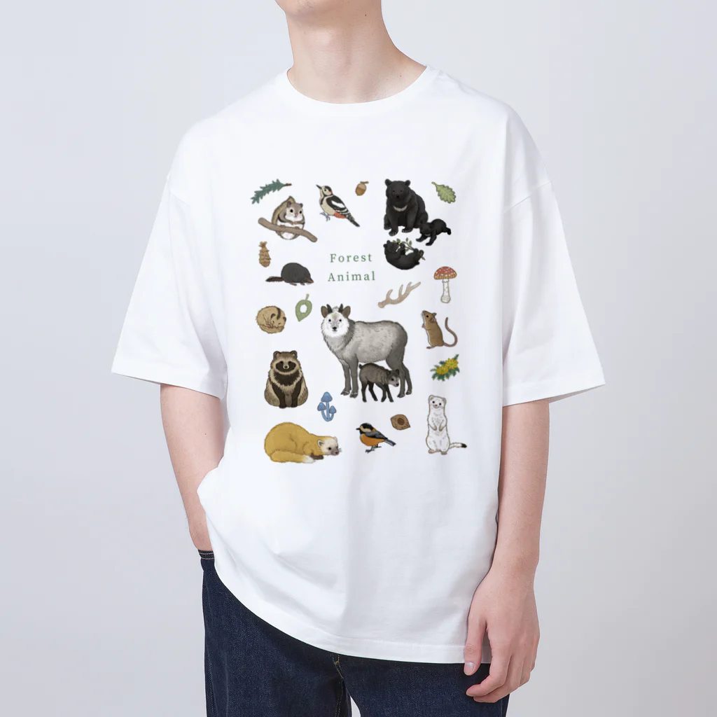 ちなきのこのForest Animal オーバーサイズTシャツ