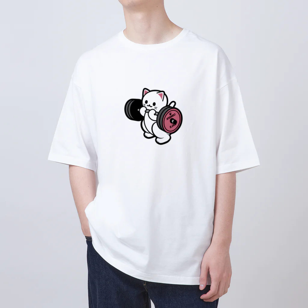 きんにく村SHOPのばーべるニャンコ Oversized T-Shirt