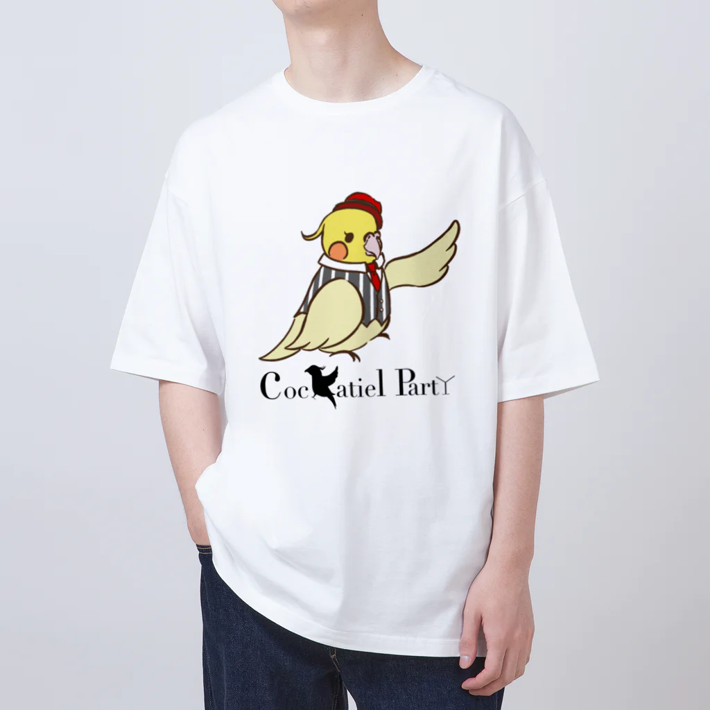 Cockatiel PartYのCockatiel PartYビッグロゴアイテム(ロゴ黒文字) Oversized T-Shirt