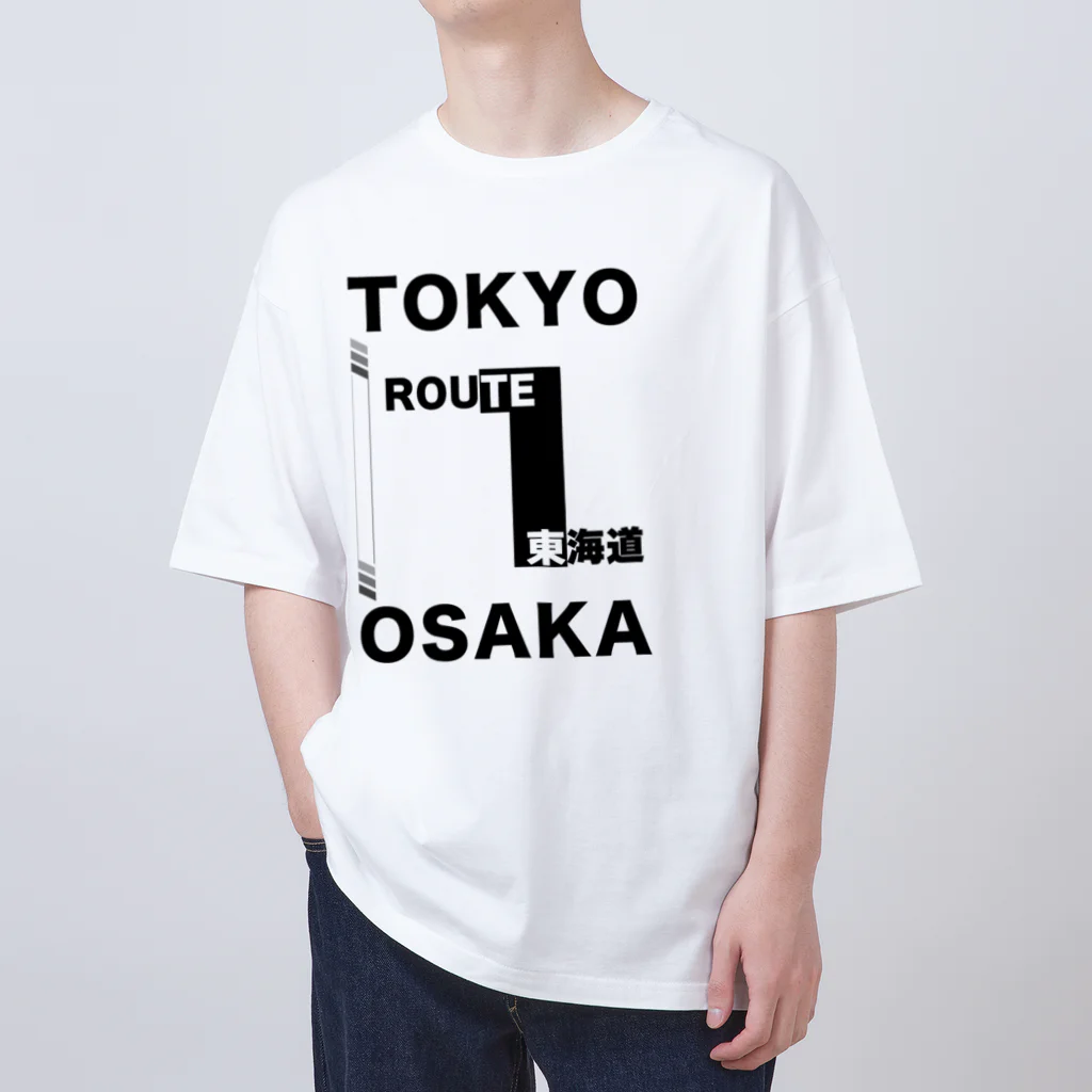 ヨリソウコトダマのルート1　国道Tシャツ Oversized T-Shirt