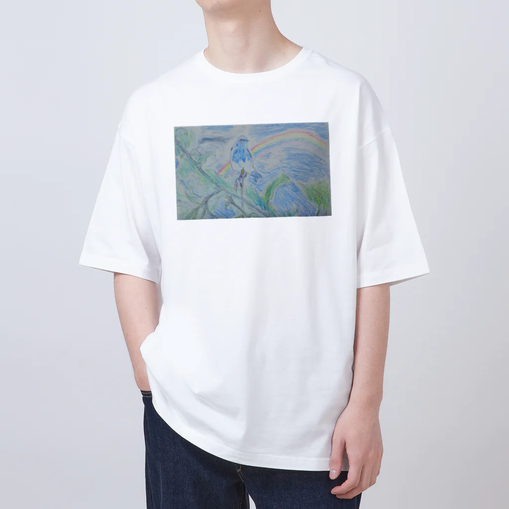 癒やし隊の鳥（青い鳥) Oversized T-Shirt