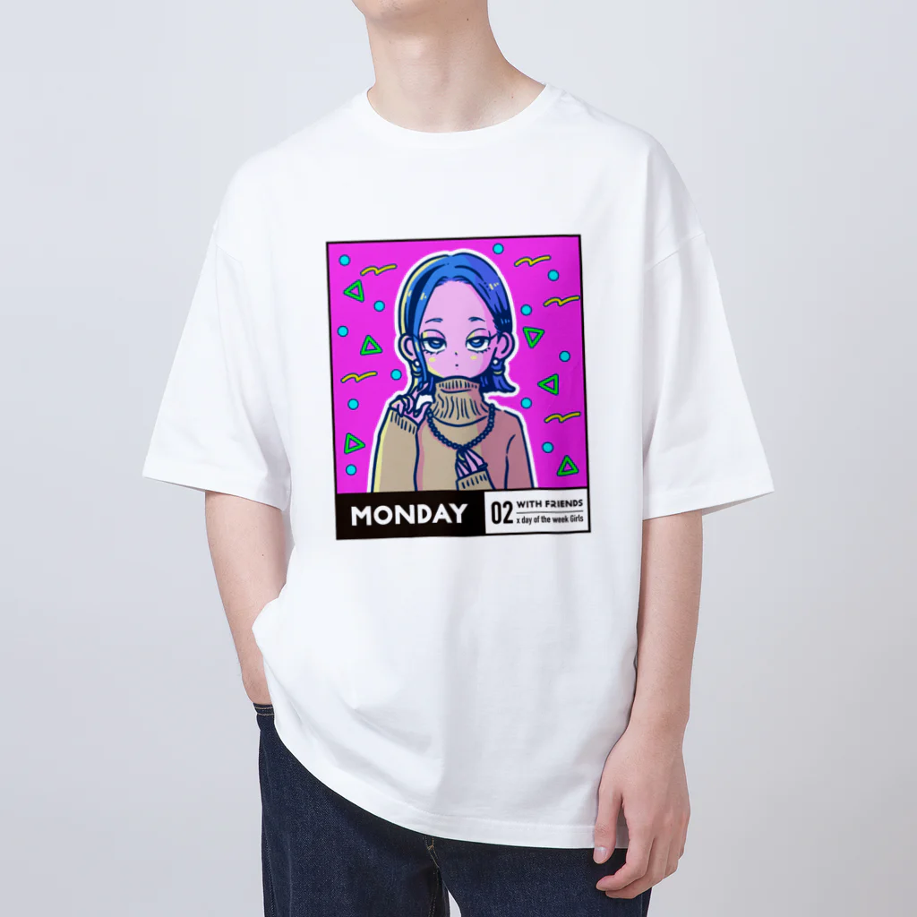 x曜日の彼女 の02-1-with friends-Monday オーバーサイズTシャツ