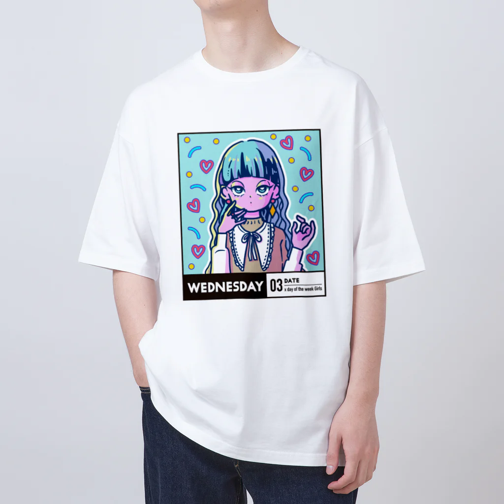 x曜日の彼女 の03-3-date-Wednesday オーバーサイズTシャツ