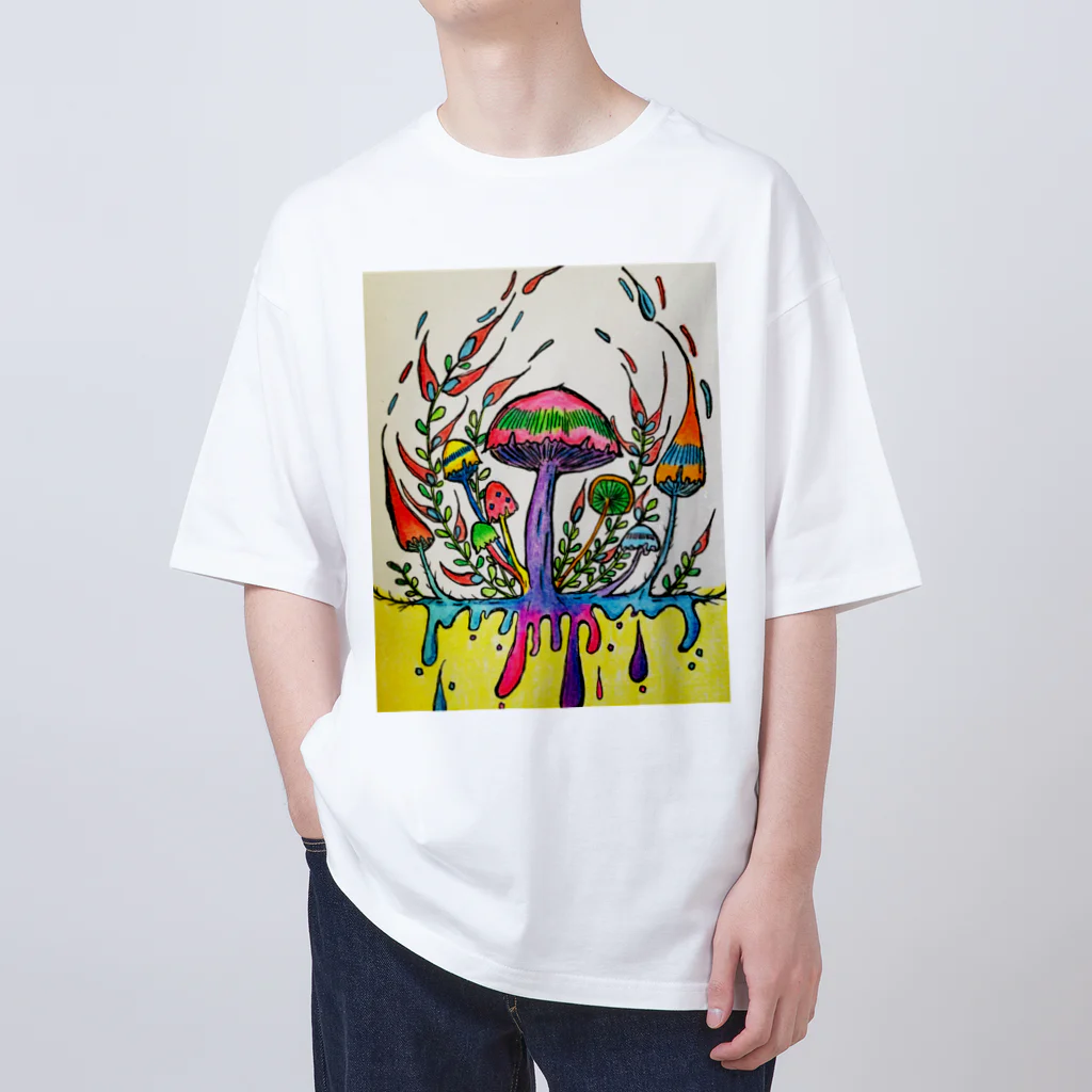 suuのカラフルきのこ Oversized T-Shirt