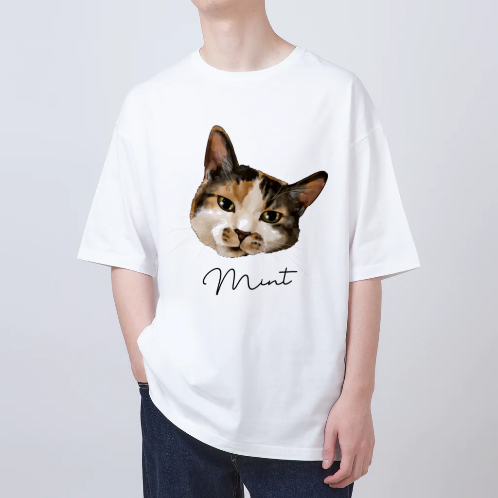 みきぞーん｜保護猫 ミッキー画伯と肉球とおともだちのmint Oversized T-Shirt