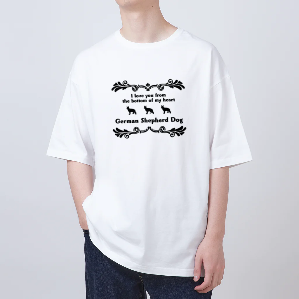 onehappinessのジャーマンシェパードドッグ　wing　onehappiness Oversized T-Shirt