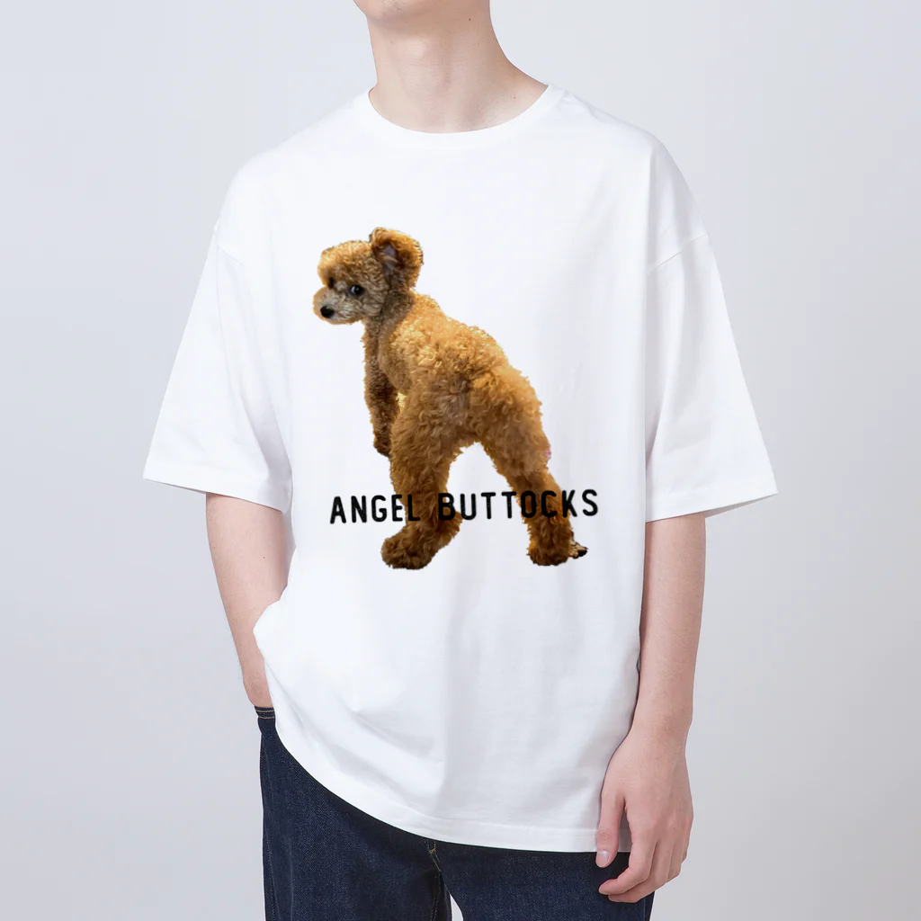 ML HOUSEの犬のおしり前面印刷(黒文字) オーバーサイズTシャツ