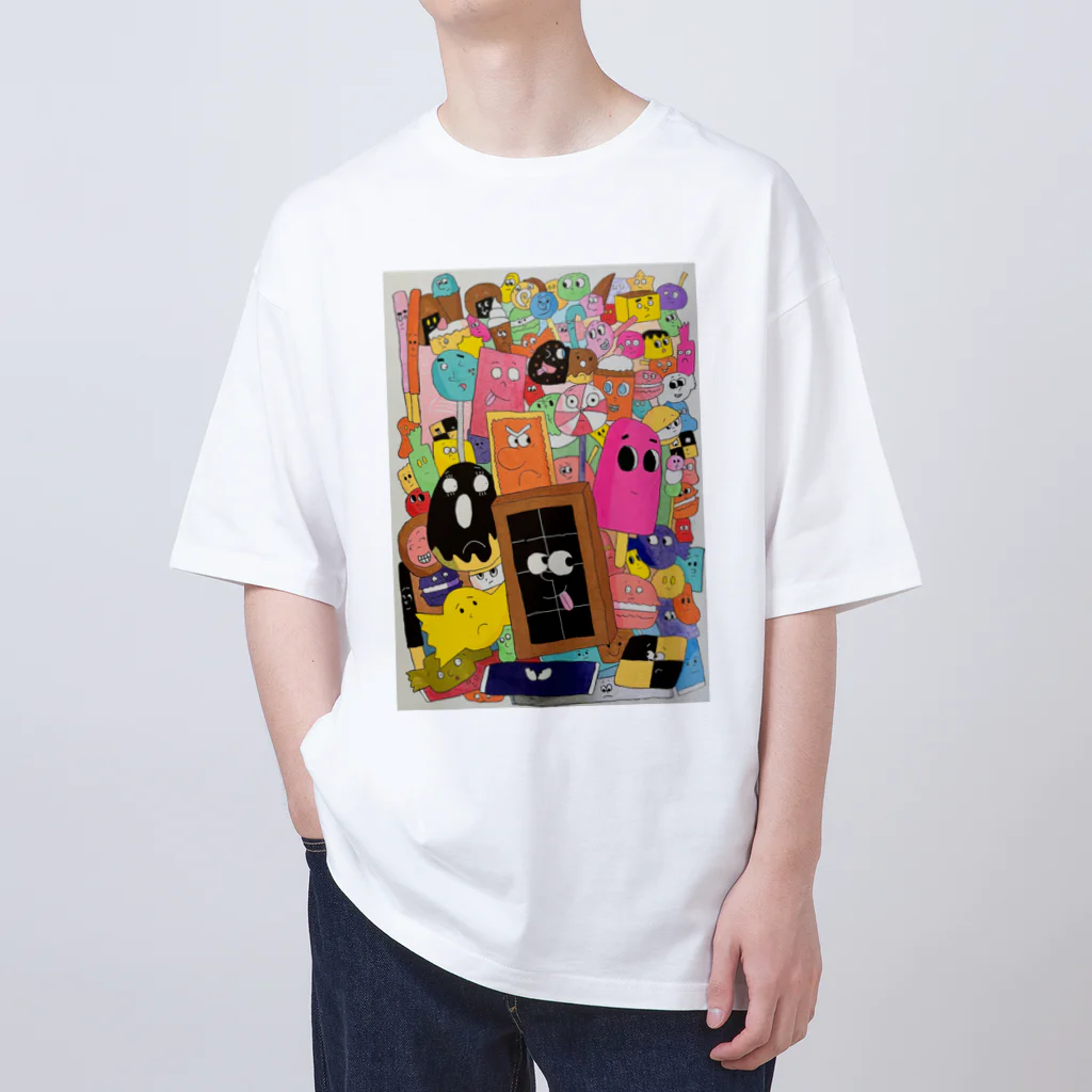 Tistoのお菓子の仲間たち オーバーサイズTシャツ