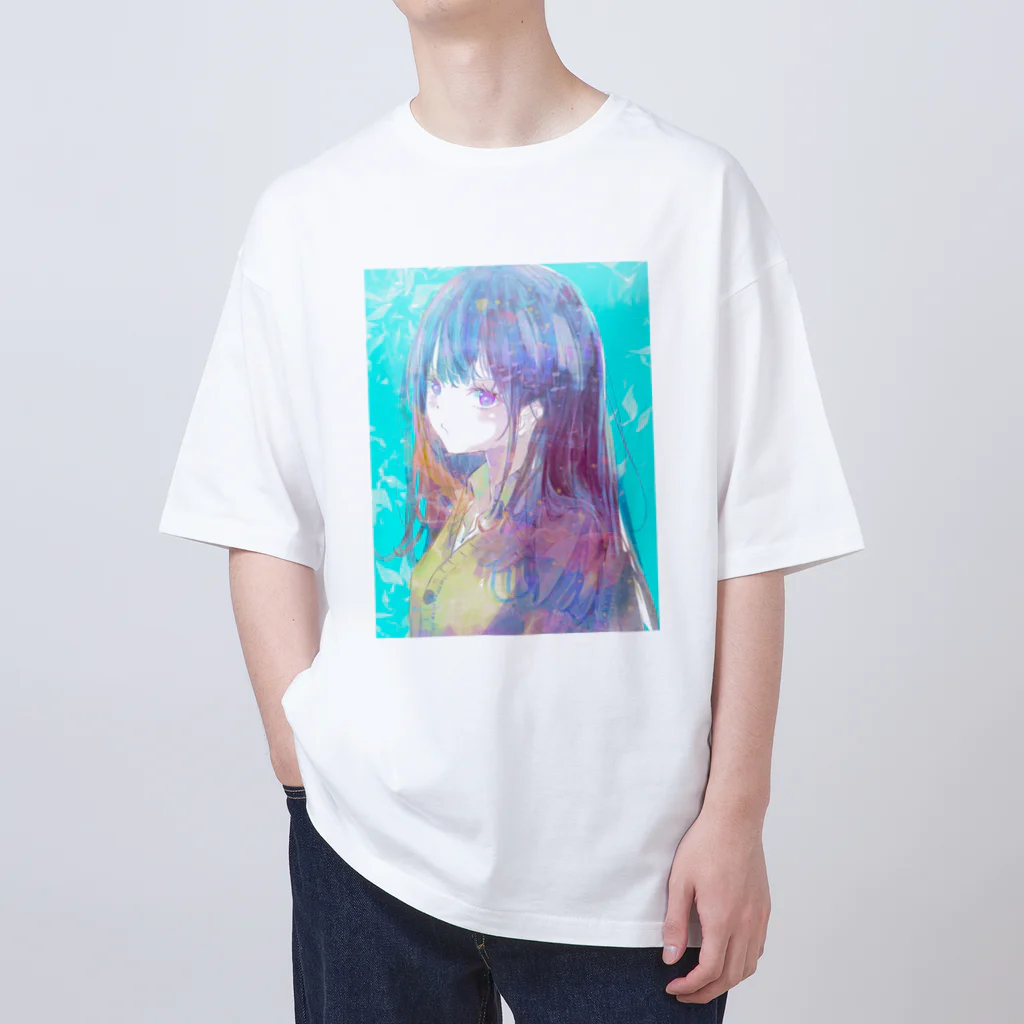 帆波　綾の青髪 Oversized T-Shirt