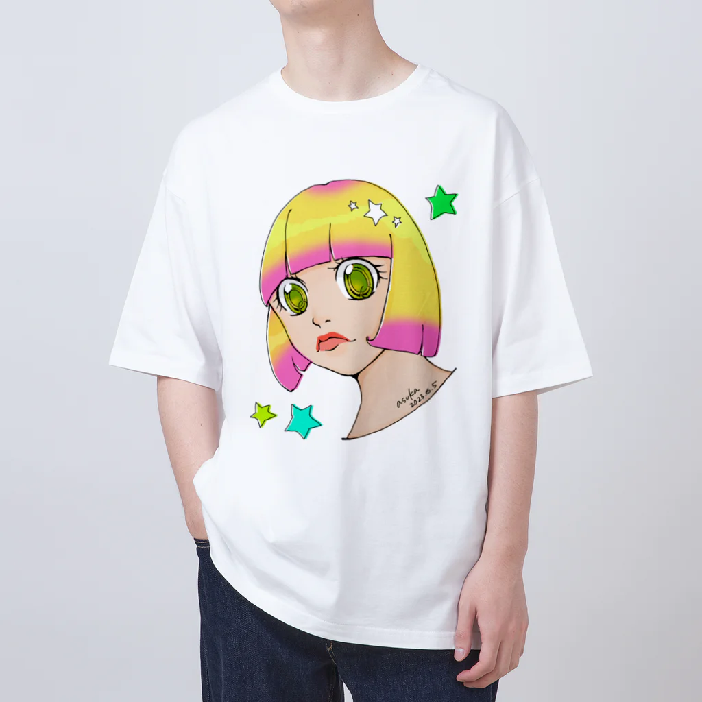 303companyのデジタルイラスト女の子 オーバーサイズTシャツ