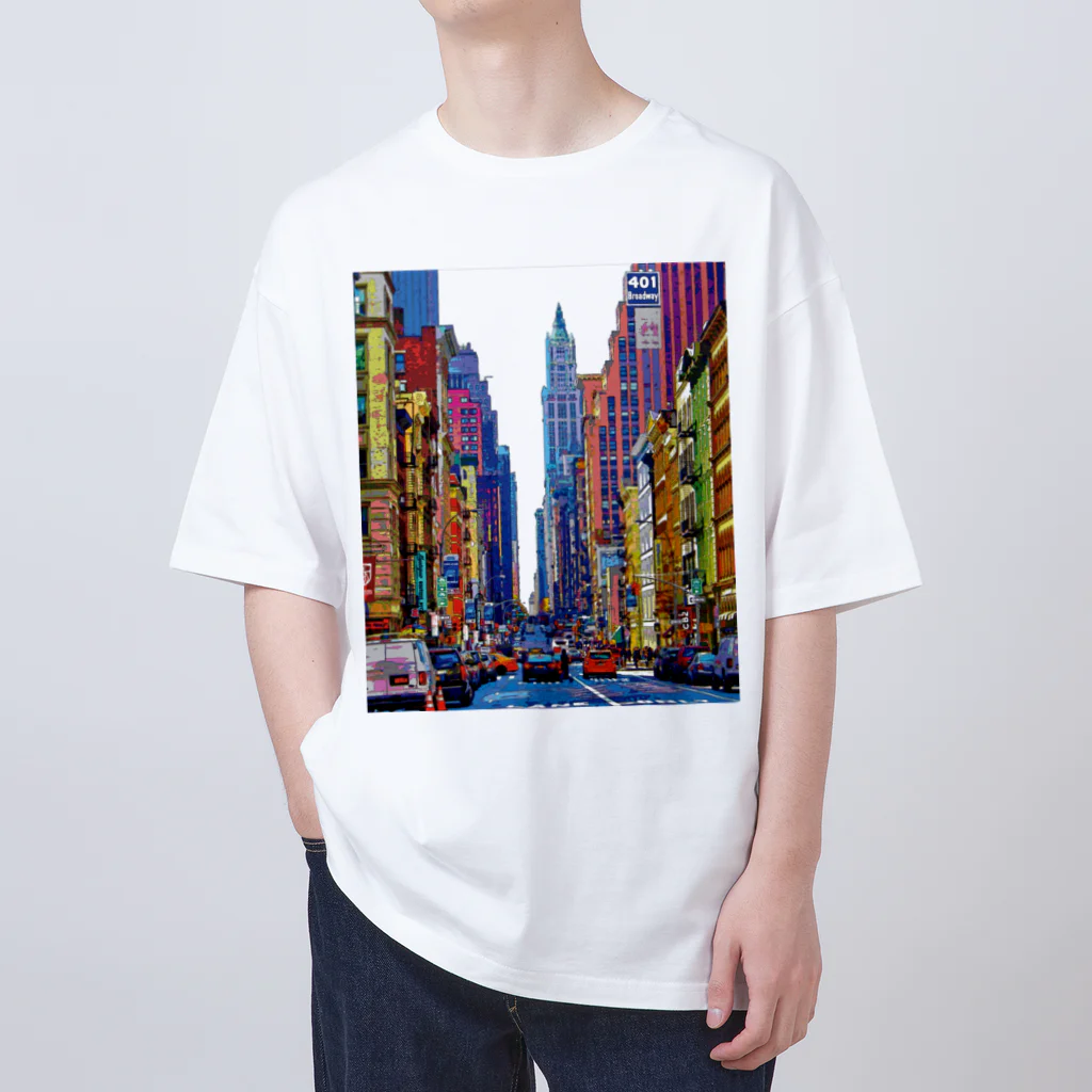 GALLERY misutawoのニューヨーク ブロードウェイの喧騒 Oversized T-Shirt