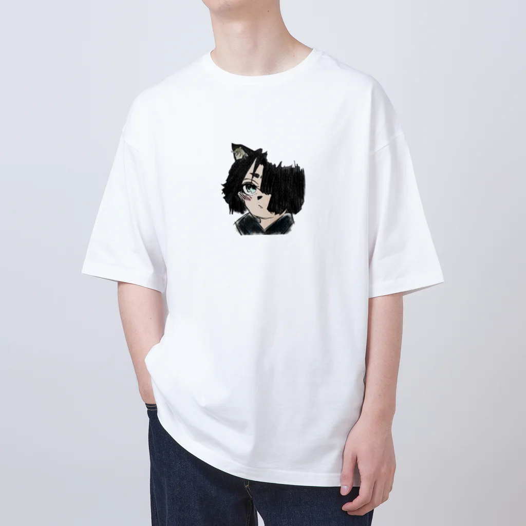 みつまめこshopの猫耳少女 Oversized T-Shirt