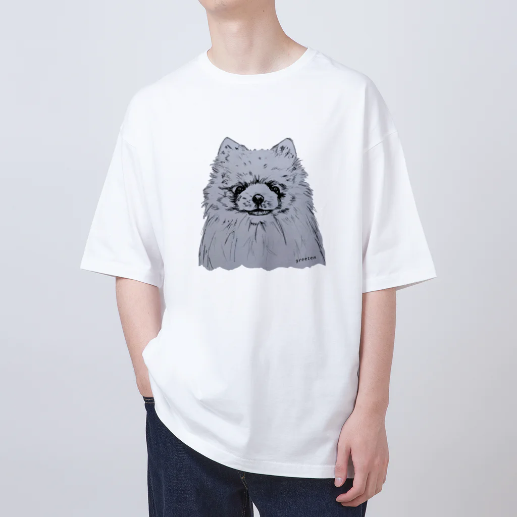 greetenのポメラニアン　アート犬 オーバーサイズTシャツ