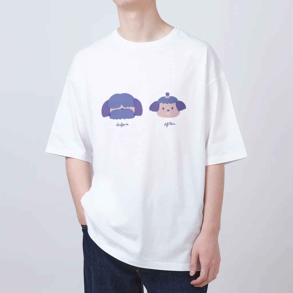 マヨマカ社のトリミング・ビフォーアフター Oversized T-Shirt