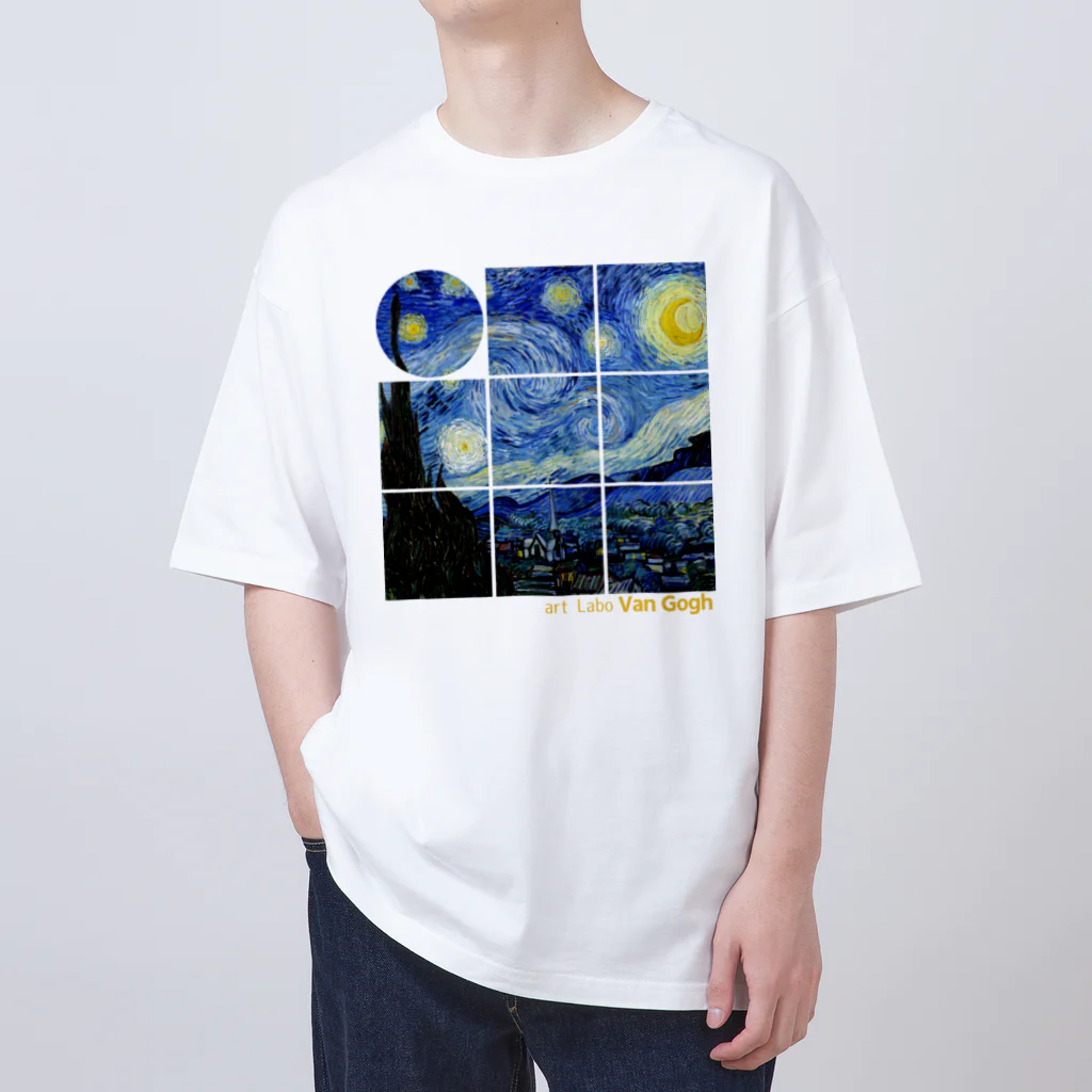 art-LaboのSquare2 ゴッホ 【世界の名画】 星月夜 ポスト印象派 絵画 美術 art Oversized T-Shirt