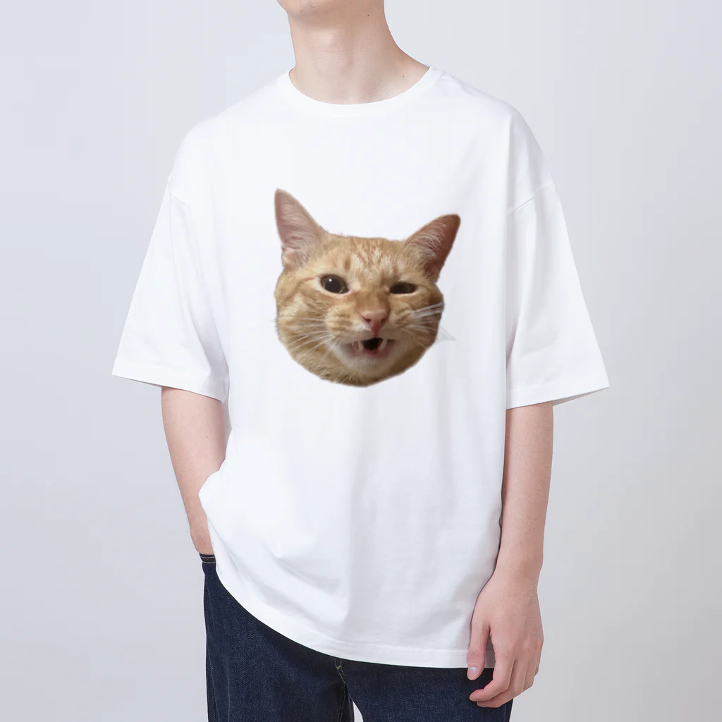 にゃんまにあのやんのか猫 オーバーサイズTシャツ