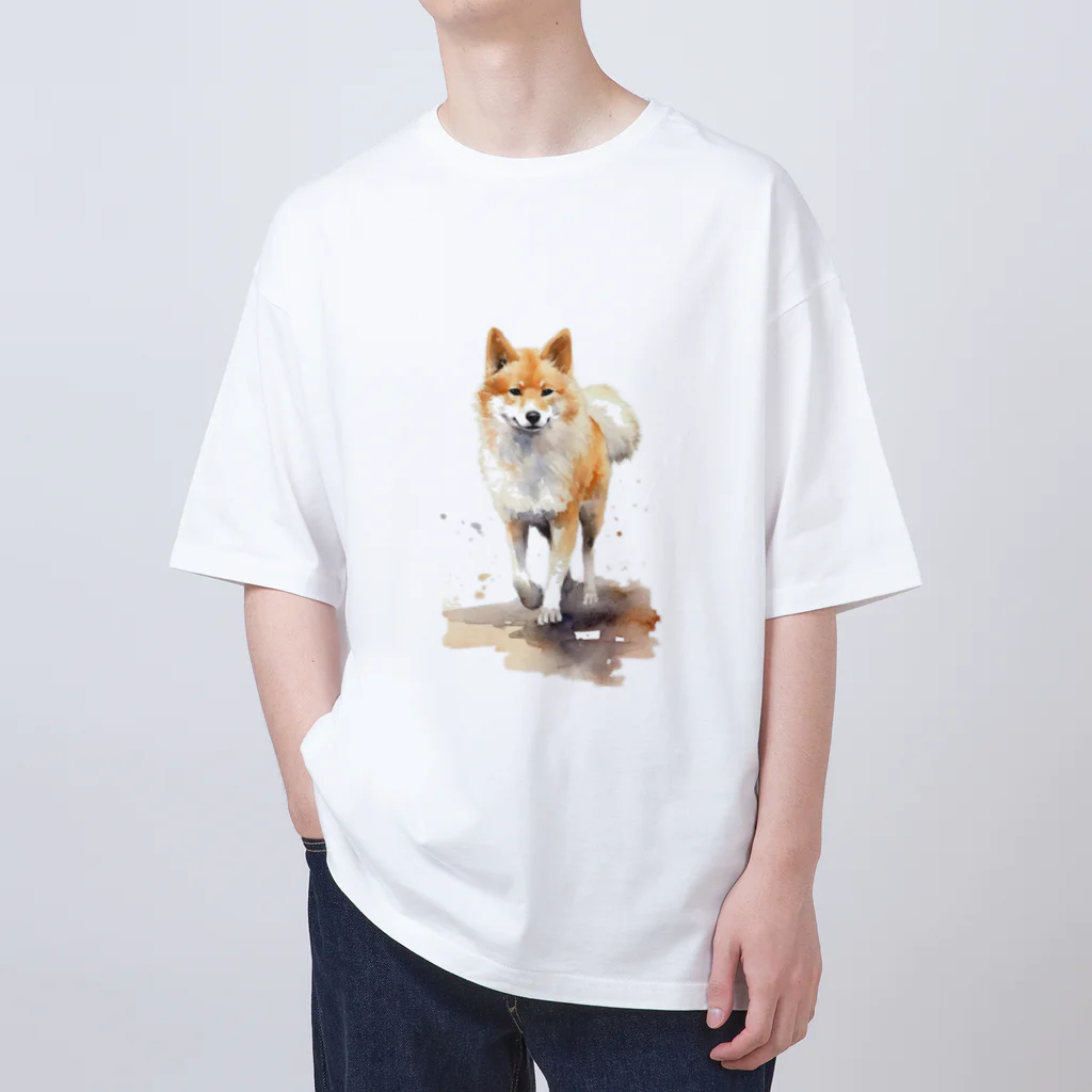 News US Suzuri Storeの柴犬アート 其の壱 オーバーサイズTシャツ