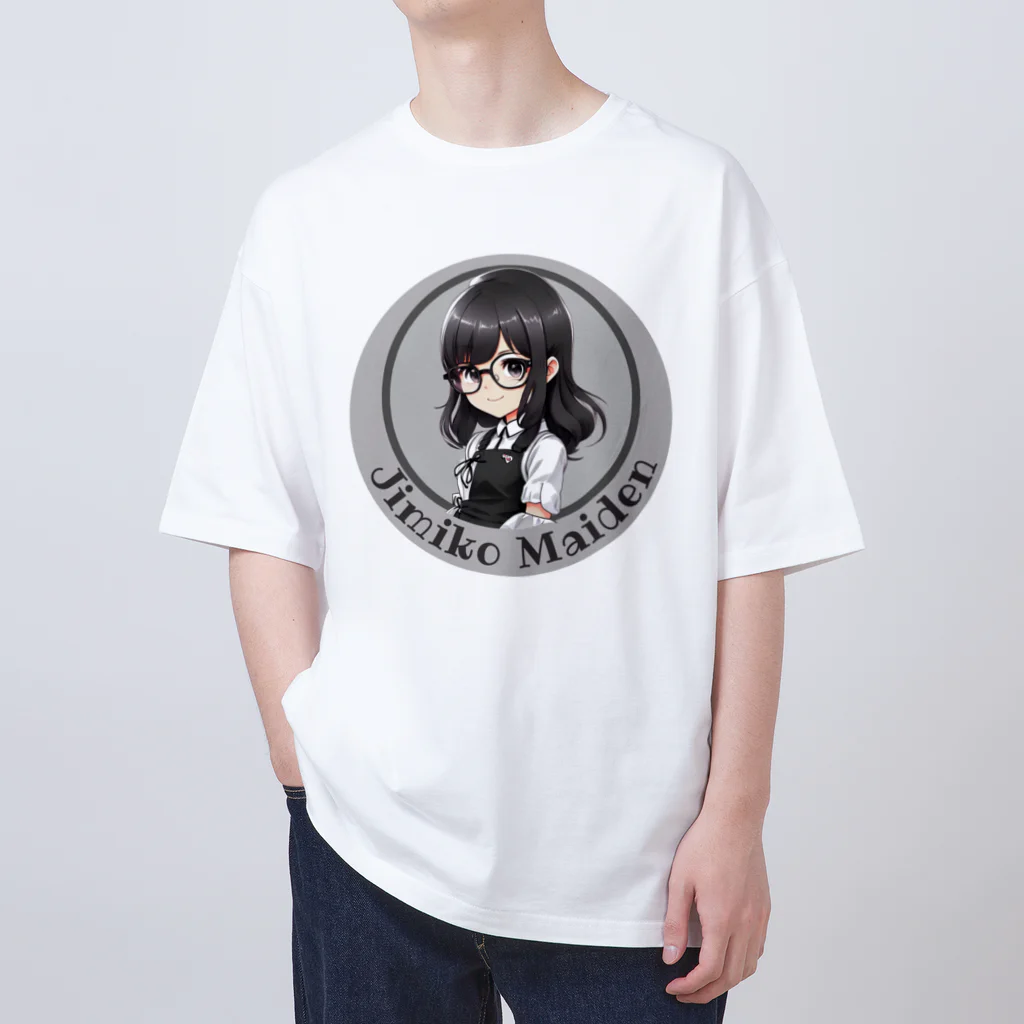 Jimiko Maiden (ジミコメイデン)の【Jimiko Maiden】にっこりメイド（ディフォルメ） Oversized T-Shirt