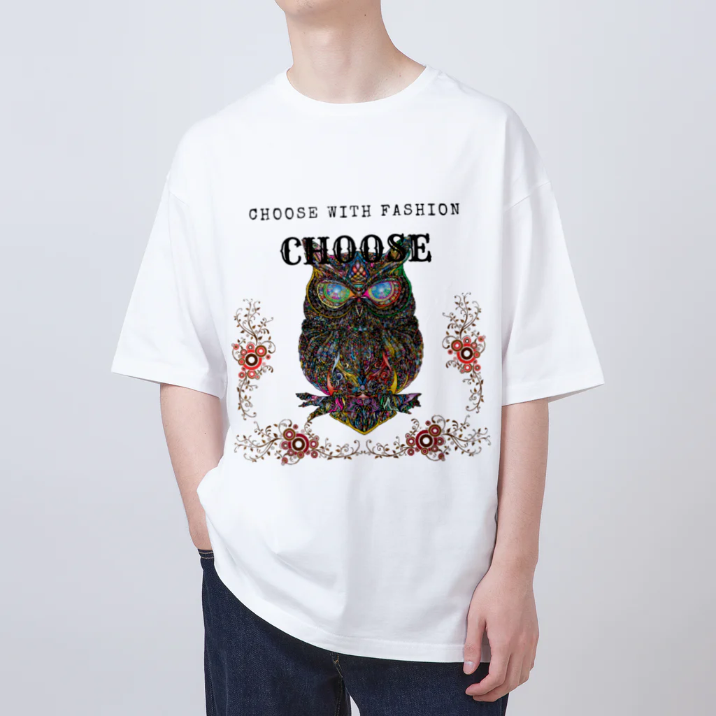 chooseのフクロウ Choose オーバーサイズTシャツ