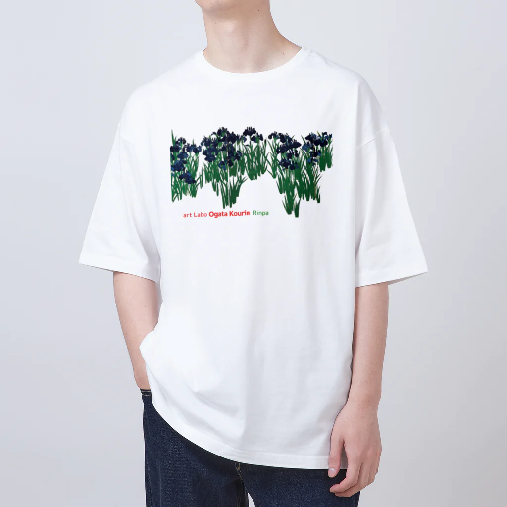 art-Laboの尾形光琳 【世界の名画】燕子花図屏風 琳派 荘厳 ☆日本画☆ 絵画 美術 art Oversized T-Shirt