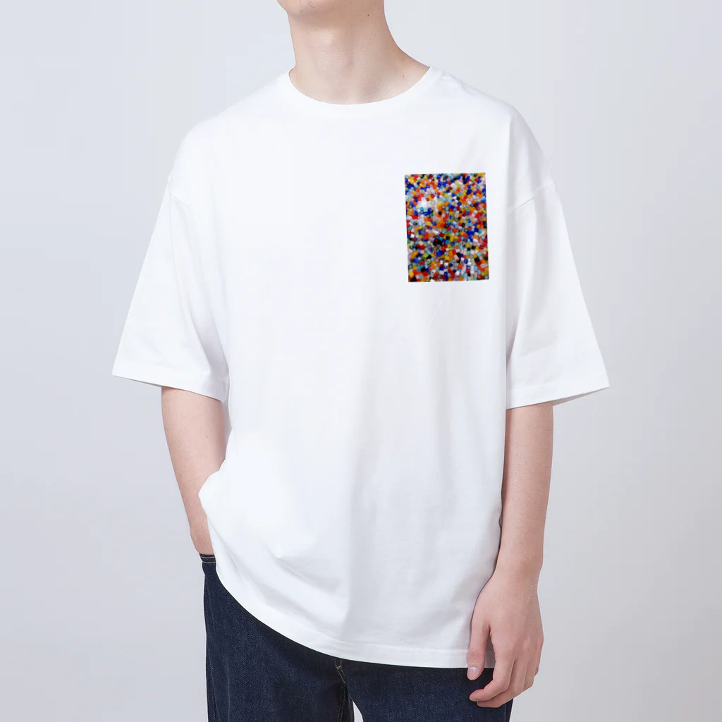 米農家の絵描きのガラス玉たち Oversized T-Shirt