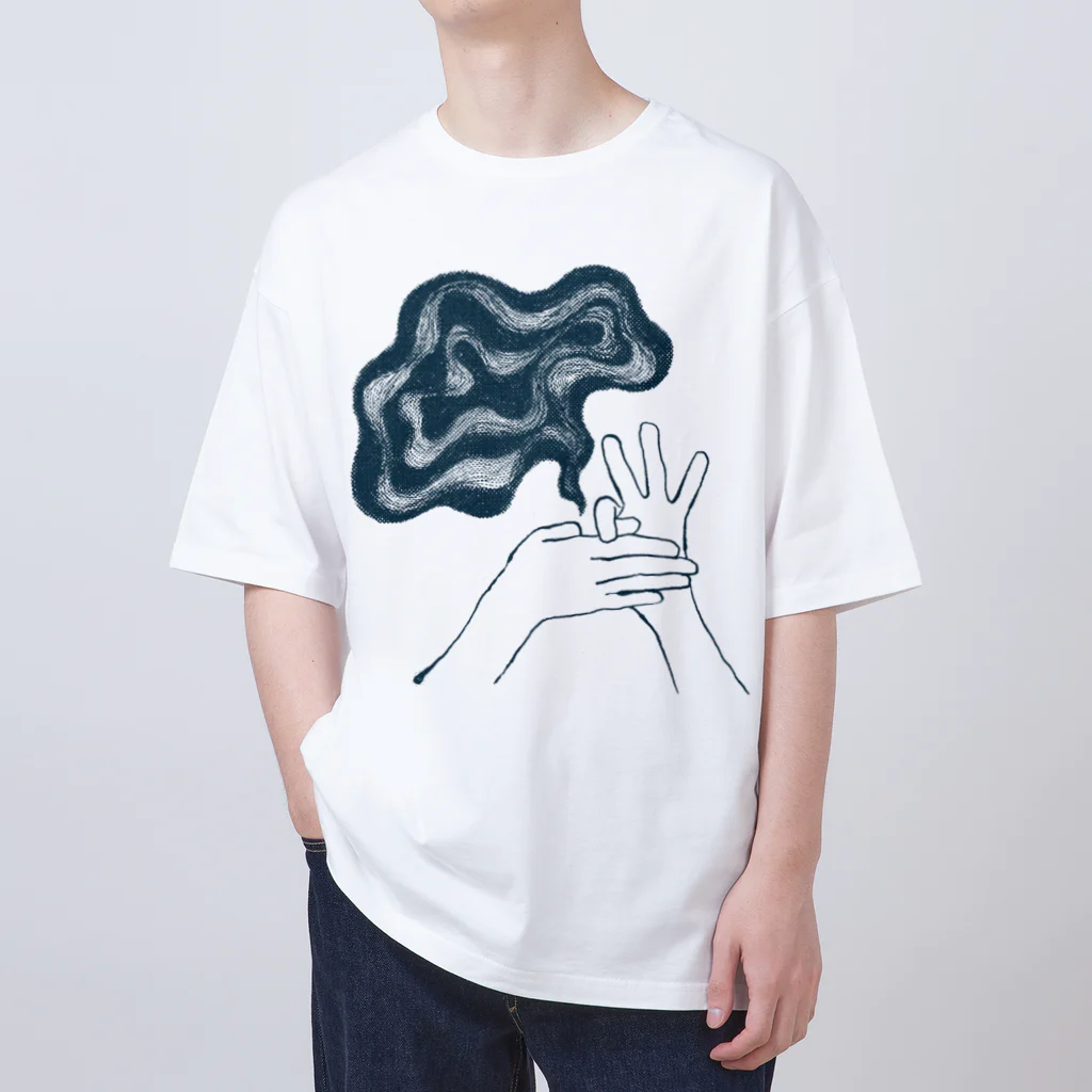 北風のゼリーのモヤるマジック（紺） Oversized T-Shirt