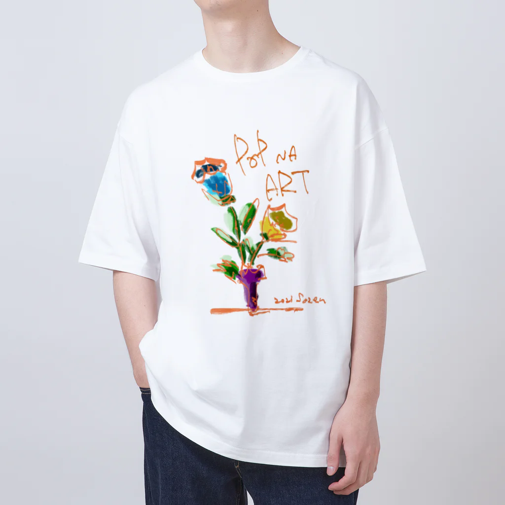 スタジオばんやの花スマート オーバーサイズTシャツ