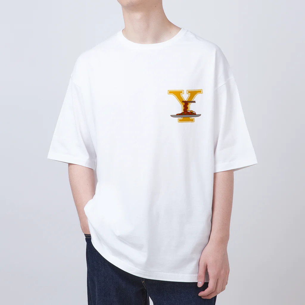 yuyuyuhiのYAKISOBAロゴTシャツ(yellow) Oversized T-Shirt