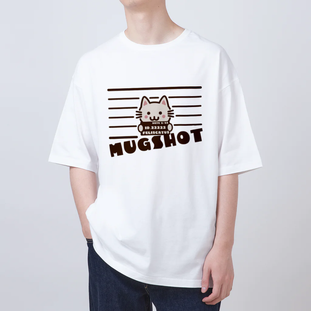 楽猫楽描しげ屋のMUGSHOT オーバーサイズTシャツ