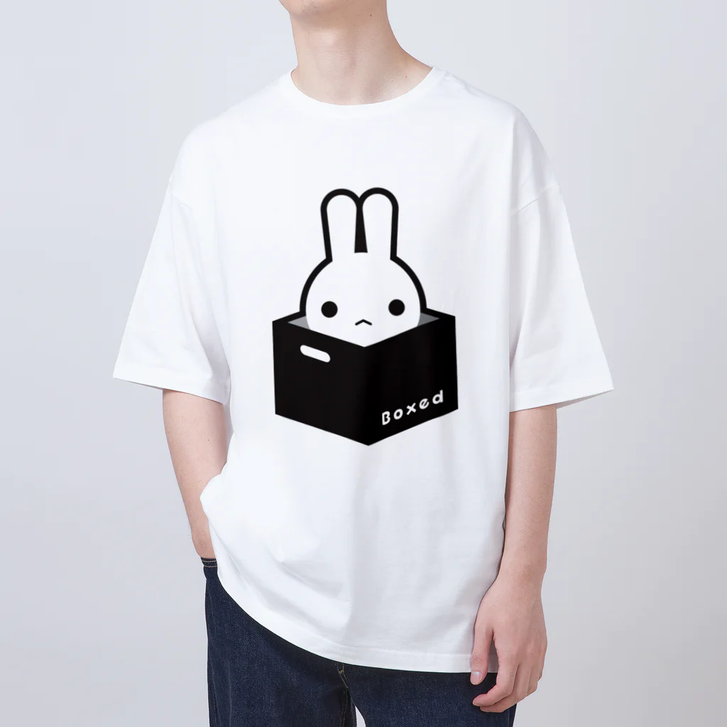 ツギハギ ニクの【Boxed * Rabbit】白Ver Oversized T-Shirt