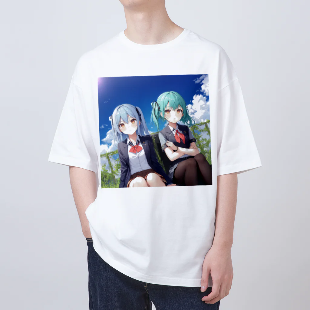 未来アニメスタジオのAIキャラクター24 オーバーサイズTシャツ