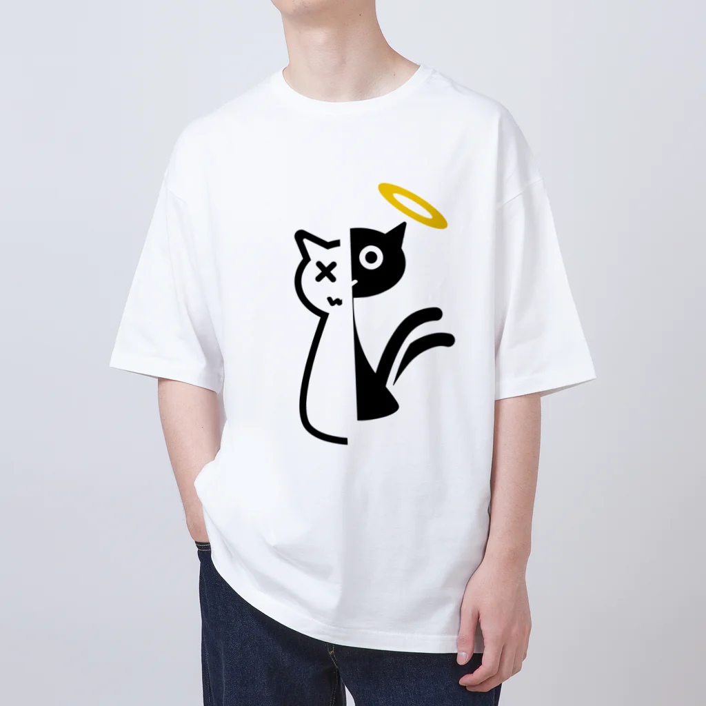 猫神商店の猫神cut (淡色Ver.) オーバーサイズTシャツ