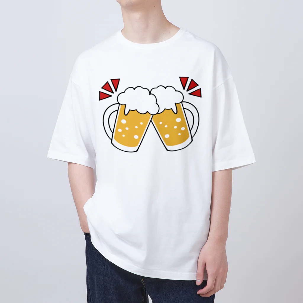 ゆちのへやのビールジョッキで乾杯！イラスト Oversized T-Shirt