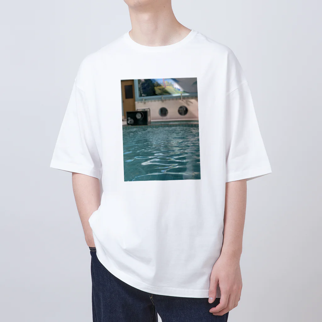 あらかわ銭湯 雲翠泉【三河島】の【雲翠泉】水面Tシャツ Oversized T-Shirt